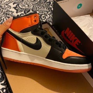 Air Jordan 1s satin shatter backboard
